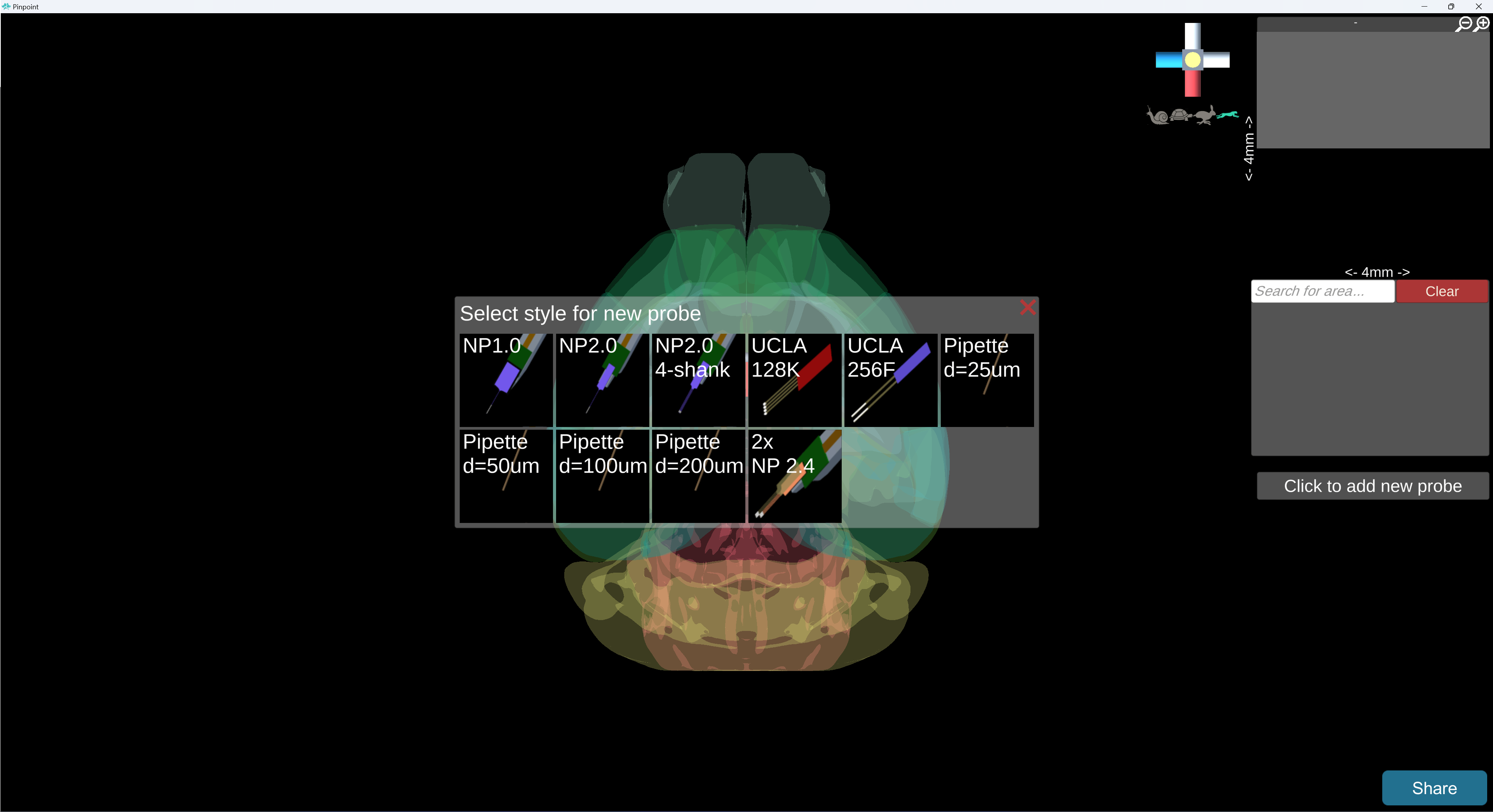 Select probe type