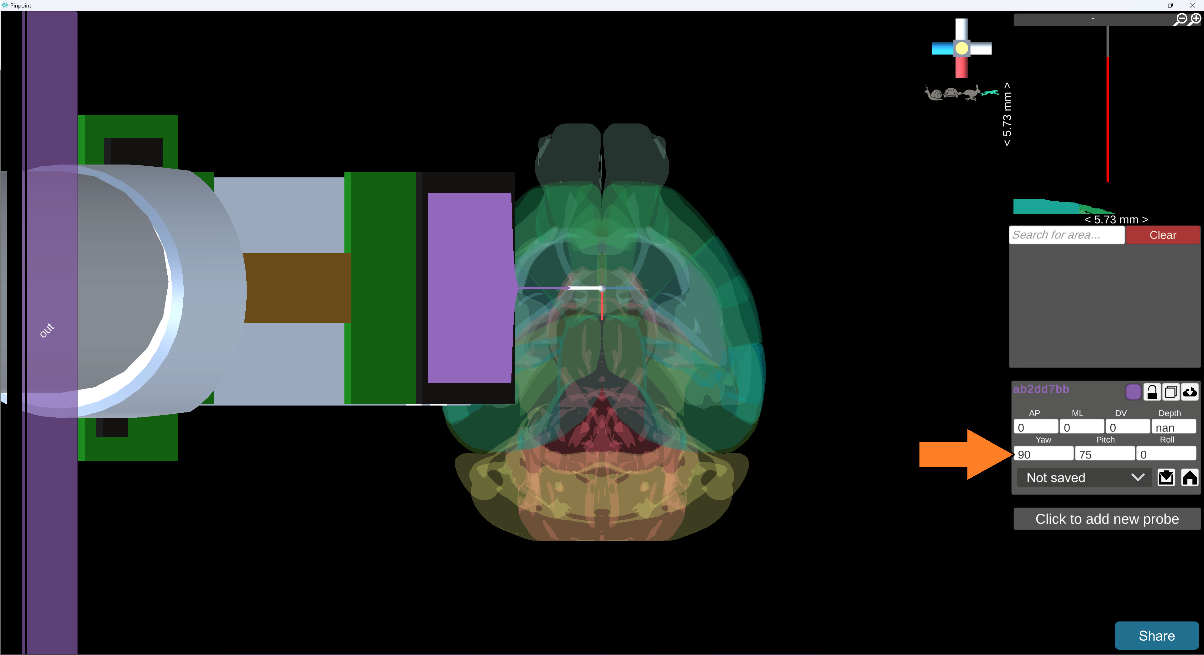 Set probe angles